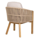 Grotta - Outdoor Dining Arm Chair (Set of 2) - Teak / Beige