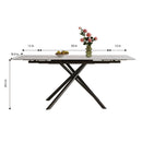 Modern Retractable Sintered Stone Dining Table