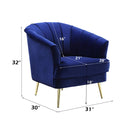 Eivor - Chair - Blue Velvet - Atlantic Fine Furniture Inc