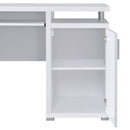 Modern Office Computer Desk With 2 Drawers, Adjustable Shelf, Slide Out Keyboard Tray
