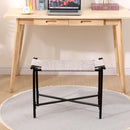 Handwoven Paper Rope Foot Rest Shoes Stools Ottomans For Entryway