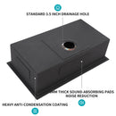 Workstation Kitchen Sink 30" X 18" X 10" Single Bowl Undermount 16 Gauge - Gunmetal Black