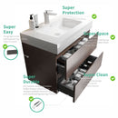 Alice - Bathroom Vanity Wall Mounted With Sink, Large Storage Floating Bathroom Vanity For Modern Bathroom, One-Piece Sink Basin Without Drain And Faucet