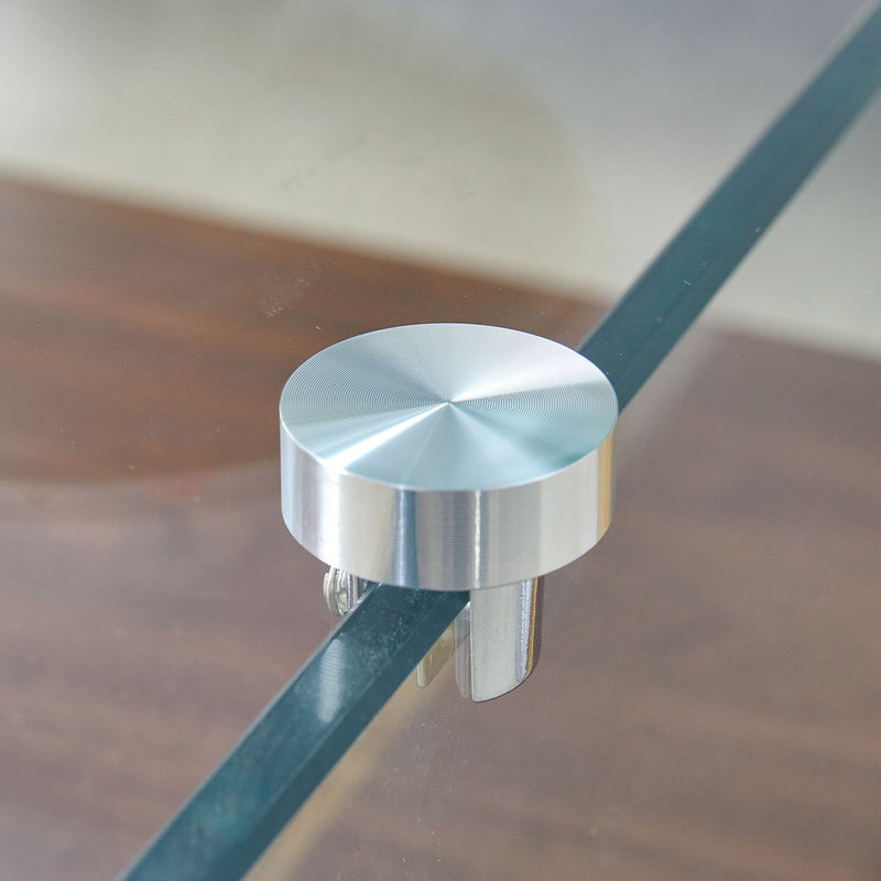 Modern 2 Tier Square Coffee Table, Elegant Marble Pattern