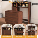 Multifunctional Folding Dining Table With Wall-Mounted Sideboard & Storage