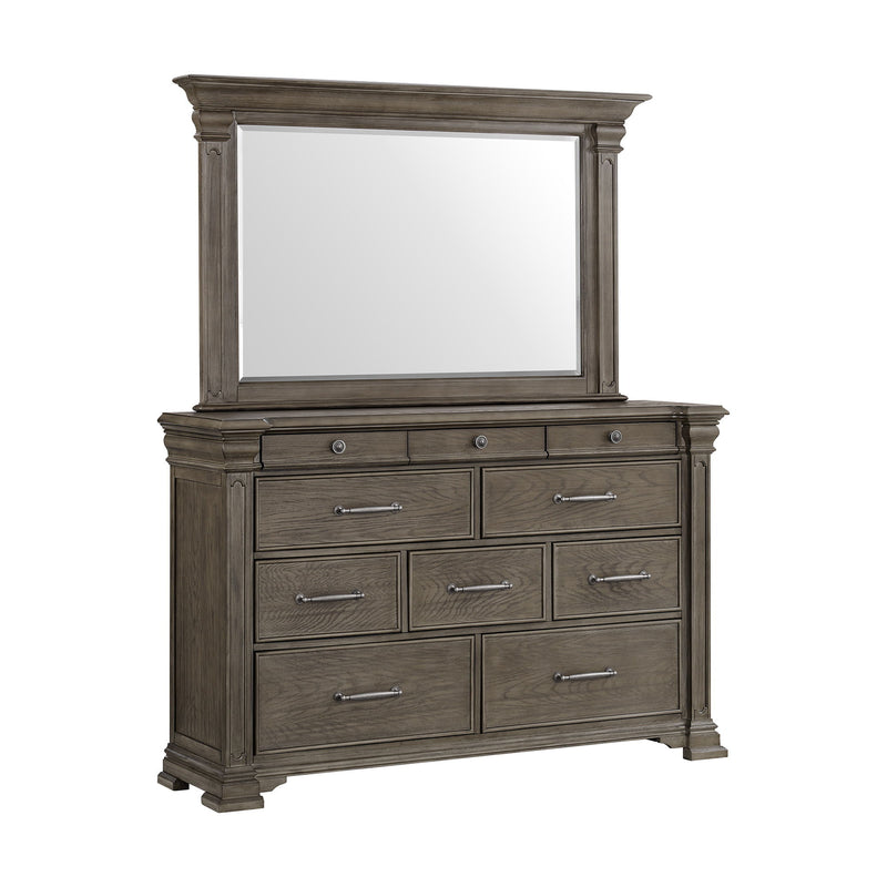 Kings Court - Dresser & Mirror - Gray