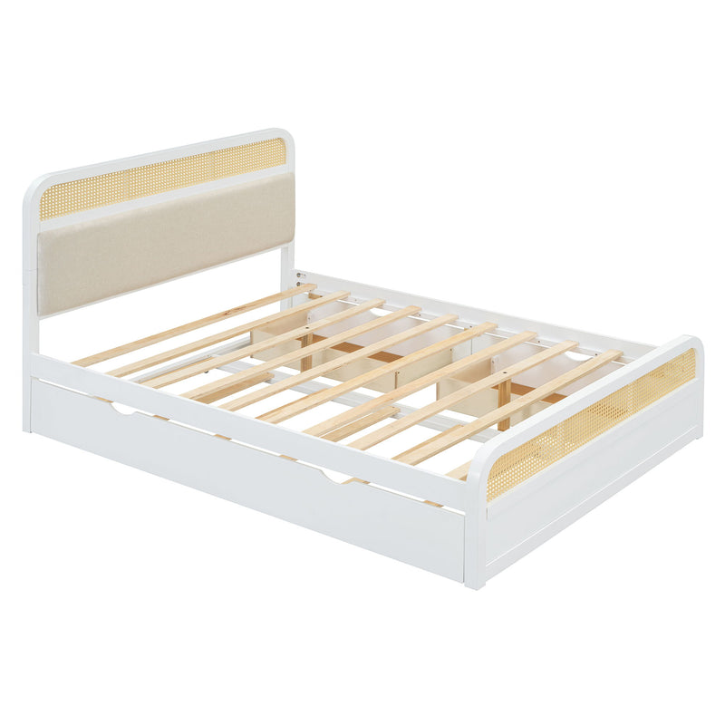 Platform Bed With Trundle And 2 Drawers
