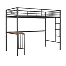 Bunk Bed With Desk, Ladder And Quality Slats For Bedroom