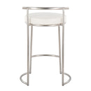 Fuji - Round, Contemporary Fixed Height Counter Stool (Set of 2)