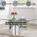 Noralie - 47" X 28" Coffee Table - Mirrored & Faux Diamonds