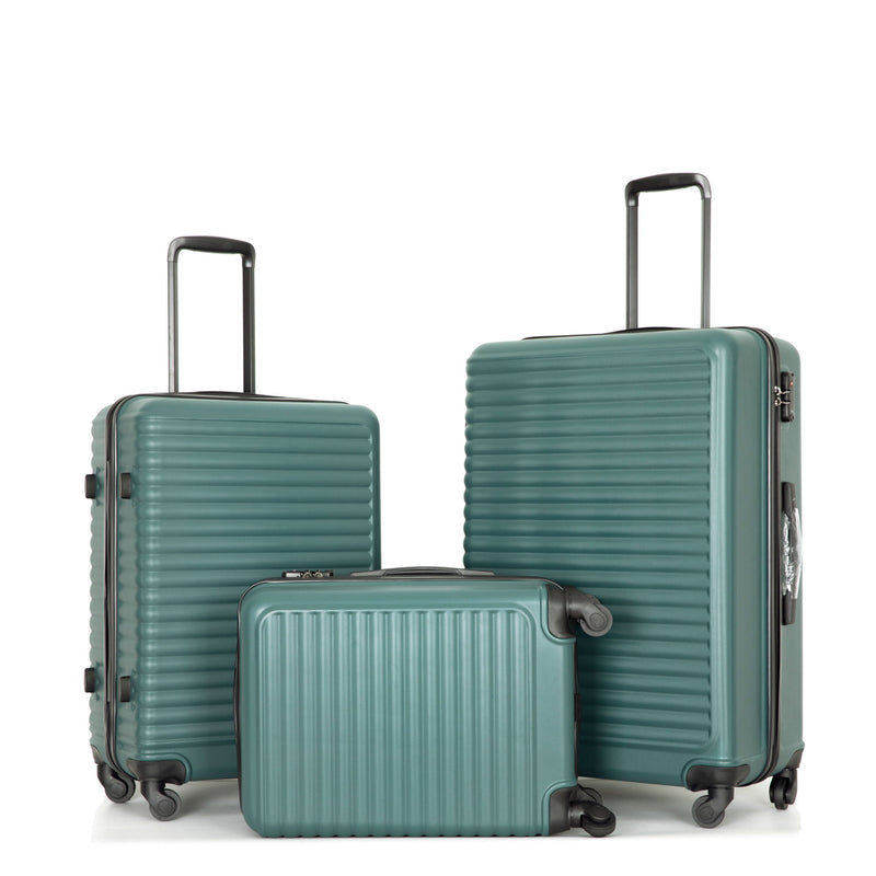3 Piece Luggage Sets Lightweight Suitcase With Two Hooks, Spinner Wheels, Tsa Lock