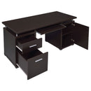 Modern Office Computer Desk With 2 Drawers, Adjustable Shelf, Slide Out Keyboard Tray
