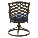 Outdoor Patio Aluminum Swivel Rocker Dining Chair With Cushion (Set of 2)