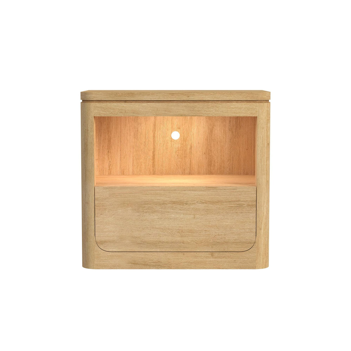 Rosalie Nightstand With USB And LED in Black by Elements International, view 13