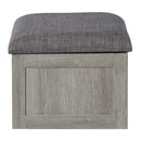 Uster - Coffee Table With Four Storage Stools - Gray
