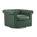 Chesterfield Style Swivel Club Chair With Button Tufted