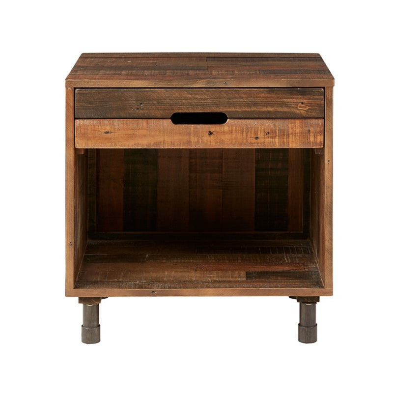 Renu - Nightstand With Drawer - Light Brown Multi