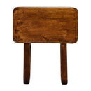 U Curved Nightstand - Brown