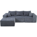 Modular Sectional Sofa, Convertible Couch With Chaise Corduroy