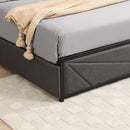 Full Bed Frame, Storage Headboard with Charging Station, Solid and Stable, Noise Free, No Box Spring Needed, Easy Assembly