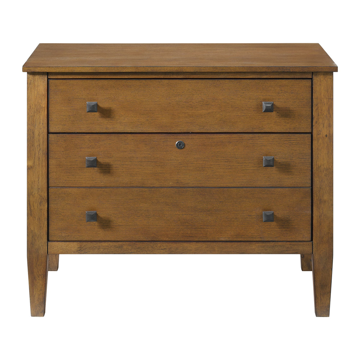 Portico File Cabinet in Brown Oak by Elements International, view 8