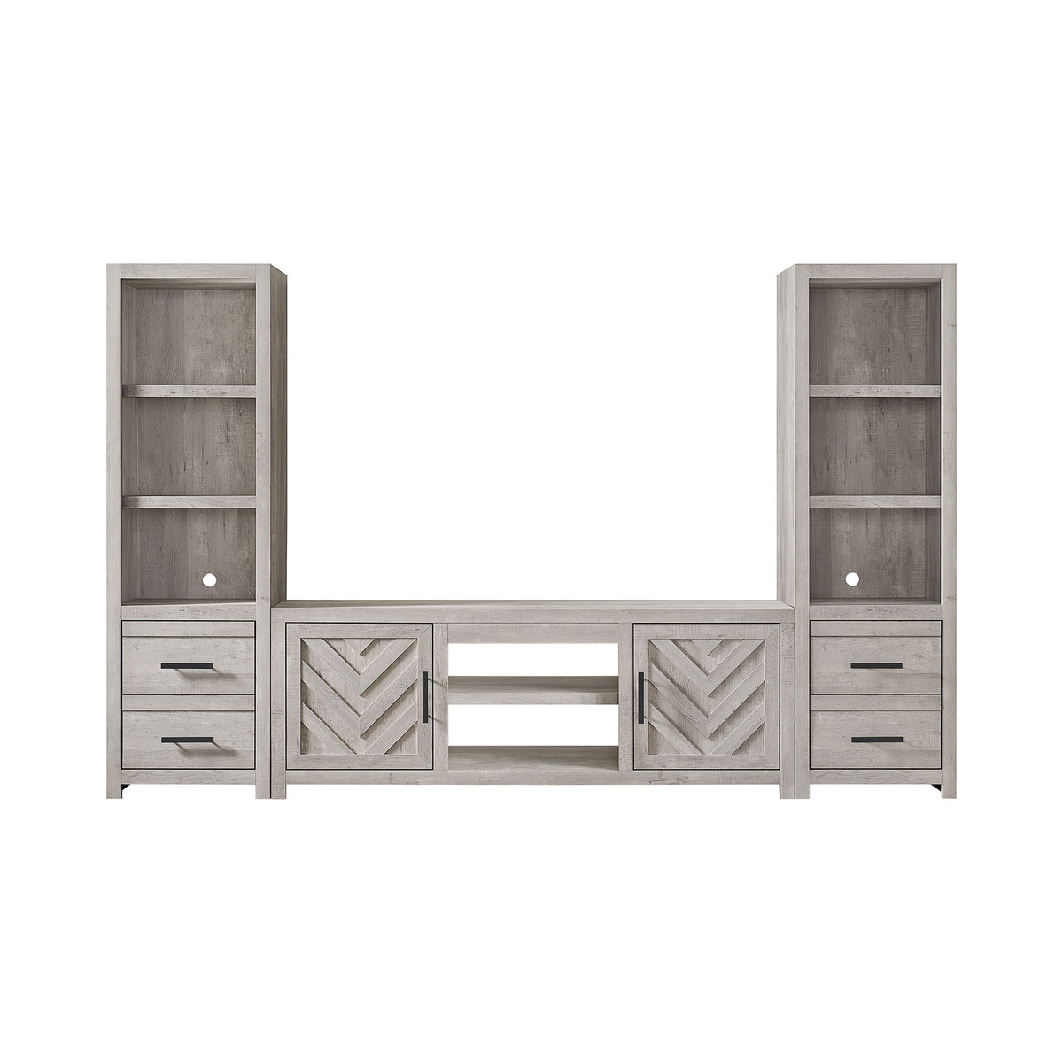 Eleanor Entertainment Unit With 71" TV Console in White by Elements International