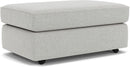 Vail - Fabric Cocktail Ottoman With Casters