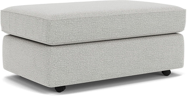 Vail - Cocktail Ottoman With Casters - Light Gray
