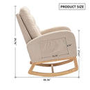 Accent Rocking Chair With Footrest, High Back