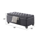 Rebekah - Bench With Storage - Gray Fabric