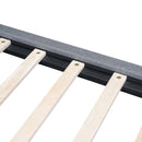 Full Size Upholstered Platform Bed With LED Lights, USB Ports And Outlets - Gray