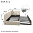 Upholstered Daybed With Metal Slatted Base