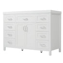 Bathroom Vanity With Sink, 2 Doors 8 Drawers, Soft Close System, Classic Design