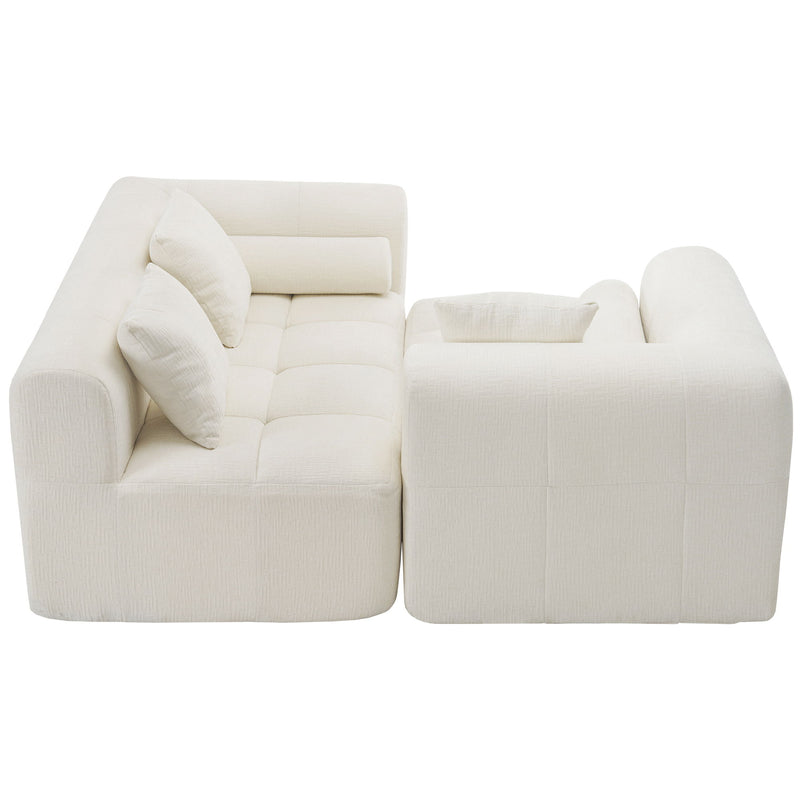 Sectional Free Combined Sofa With 2 Side Pockets