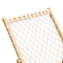 Bamboo Weaving Chair Set With Handwoven Rope For Patio And Living Spaces - Natural