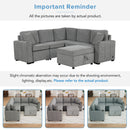 Sectional Sofa Convertible Pull-Out Sofa Bed With A Movable Storage Ottoman For Living Room