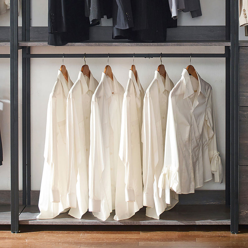 Monica - Wood Walk In Closet System With Modular Design Melamine - Rustic