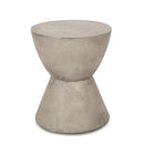 Outdoor Hourglass Shaped Side Table - Light Gray