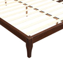 Queen Size Platform Bed Frame With Wood Slat And Metal Support - Chocolate