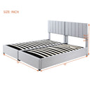 Upholstered Platform Bed With A Hydraulic Storage System