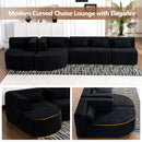 Upholstered Sofa Free Combined Sofa Couch With 2 Chaise Lounge And Five Back Pillows For Living Room