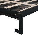 French Style Murphy Platform Bed With Shelf, Side Cabinets, Drawers And LED