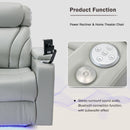 Power Motion Recliner Electric Power Recliner With USB Charging Port, Hidden Arm Storage, Convenient Cup Holder And Bluetooth Speaker