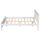 Full Bed with Headboard and Footboard,with 2 Nightstands,White