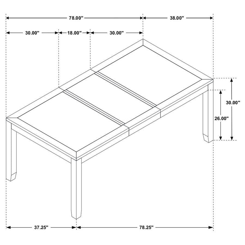 Elodie - Rectangular Extension Leaf Dining Table - Black