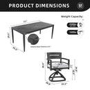 Modern Outdoor Patio Dining Set With Table And Chairs With Sunbrella Cushions