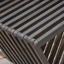 Gloaming - Outdoor Bench With Slat Design And Triangular Base
