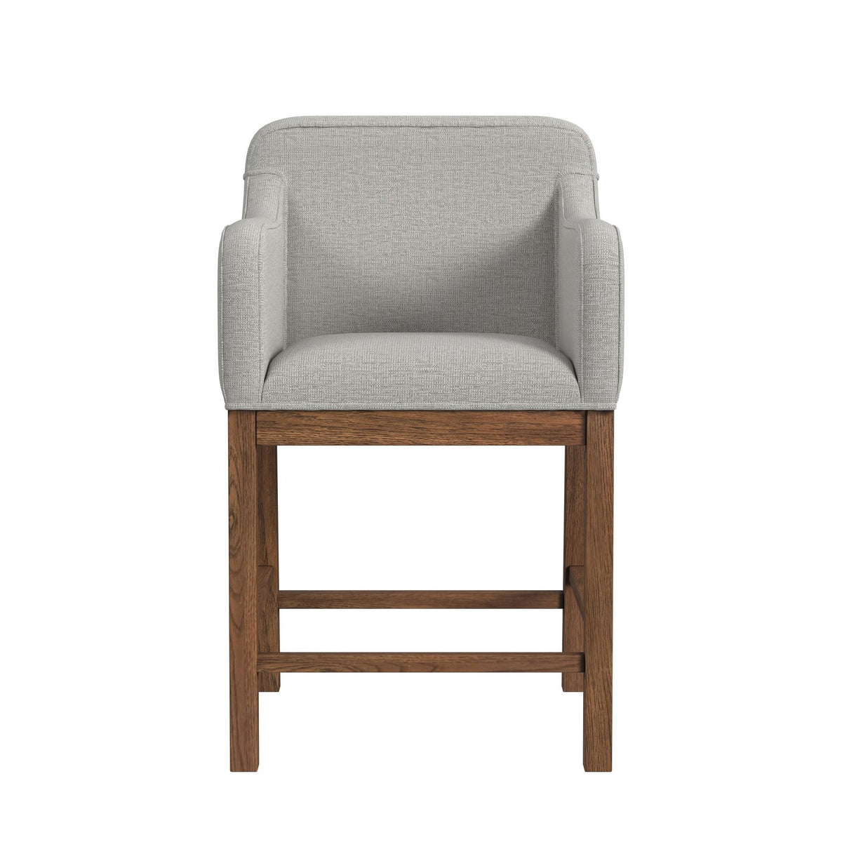 Glinda Upholstered Fabric Counter Chair (Set of 2) in Brown / Light Gray by Elements International, view 11
