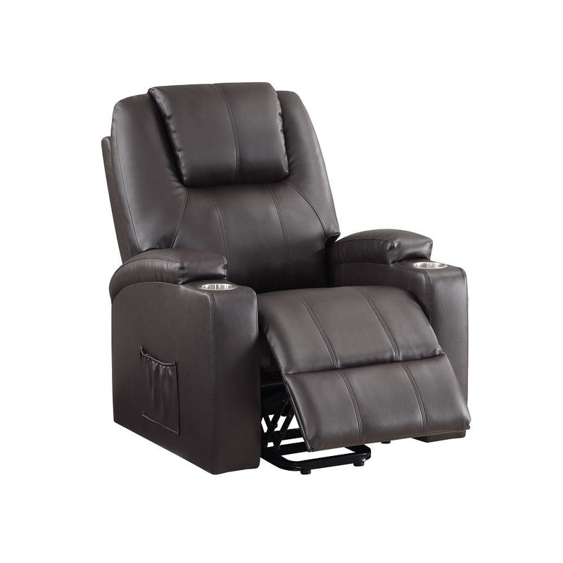 Seat Construction: Pocket Coil Tight Seat & Back Cushion Power Lift 2 Cup Holders Included Cushion Thickness: 6"