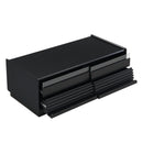 Modern Rectangle Coffee Table With 4 Drawers And 2 Display Shelves